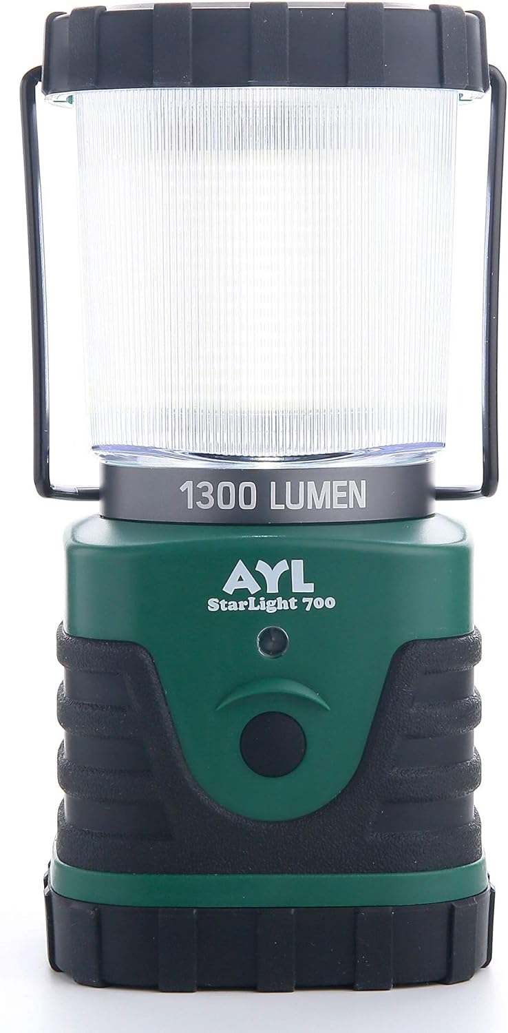 (2 Pack) AYL Starlight 700 - Water Resistant - Shock Proof - Long Lasting Up to 6 Days - 1300 Lumens Ultra Bright LED Lantern - Perfect Lantern for Hiking, Camping, Emergencies, Hurricanes, Outages