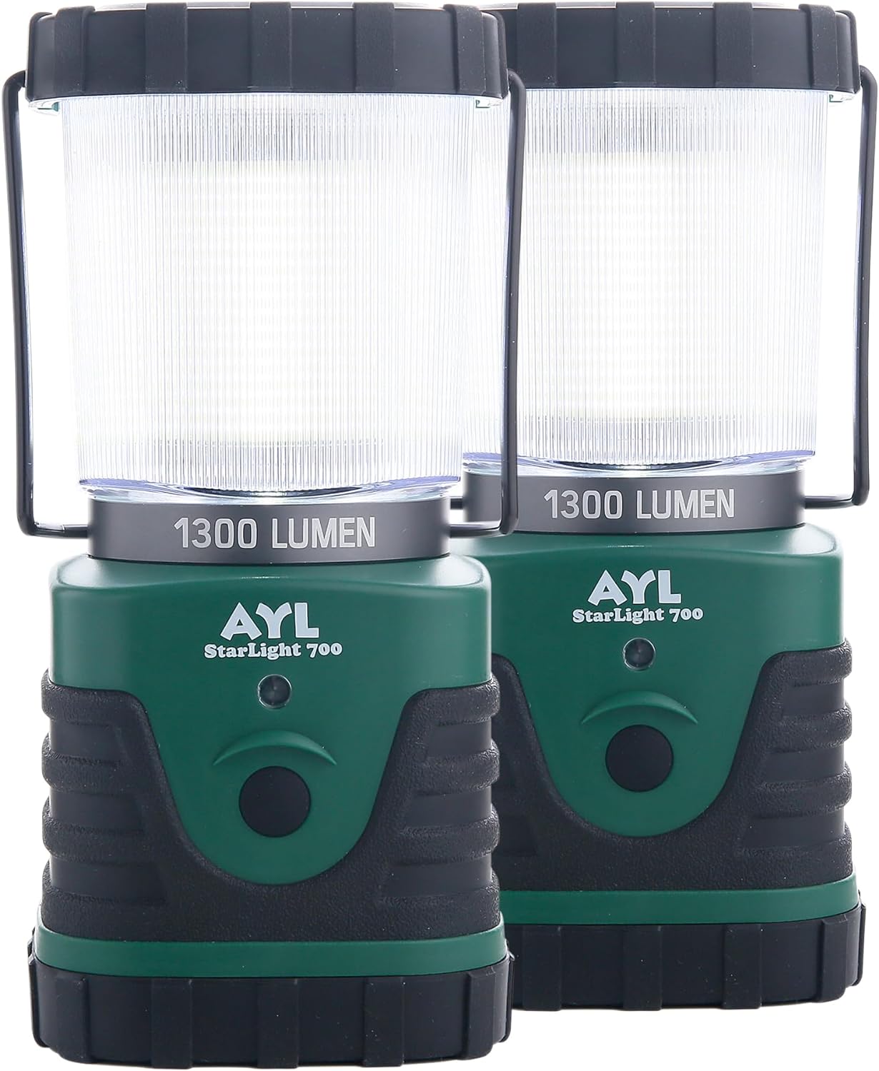 (2 Pack) AYL Starlight 700 - Water Resistant - Shock Proof - Long Lasting Up to 6 Days - 1300 Lumens Ultra Bright LED Lantern - Perfect Lantern for Hiking, Camping, Emergencies, Hurricanes, Outages