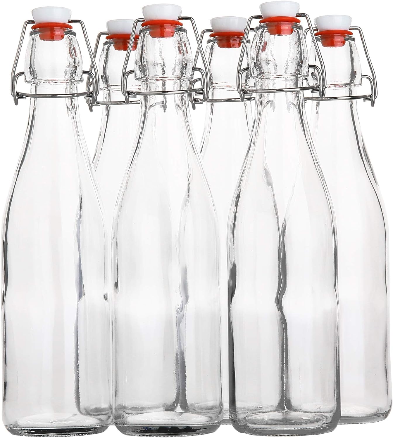 AYL Flip Top Glass Bottle [9 fl. oz.] [Pack of 8]-Glass Brewing Bottle-Swing Top Bottles for Carbonated Drinks,Kombucha,Kefir, Soda, Juice, Fermentation, Salad Dressing, Coquito, Syrup & Home Brewing