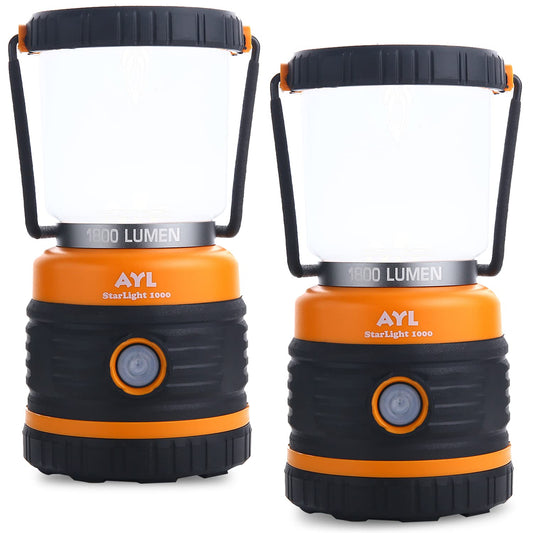 AYL LED Camping Lantern, Battery Powered LED 1800LM, 4 Camping Lights Modes, Perfect Lantern Flashlight for Hurricane, Emergency Light, Storm, Power Outages, Survival Kits, Hiking, Fishing, Tent, Home