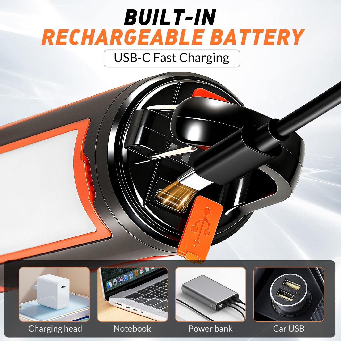 Portable LED Rechargeable Camping Lantern, AYL Lightweight USB Rechargeable Lamp LED Flashlight Survival Gear for Home Emergency Light Outdoor Lanterns for Power Outages Hurricane Lamp 3-Pack