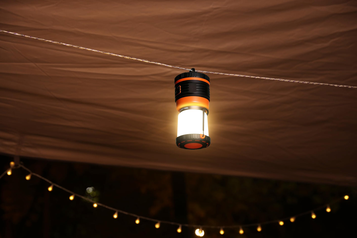 AYL LED Camping Lantern Rechargeable, 1800LM, 4 Light Modes, 4400mAh Power Bank, IP44 Waterproof, Perfect Lantern Flashlight for Hurricane, Emergency, Power Outages, Home and More, USB Cable Included