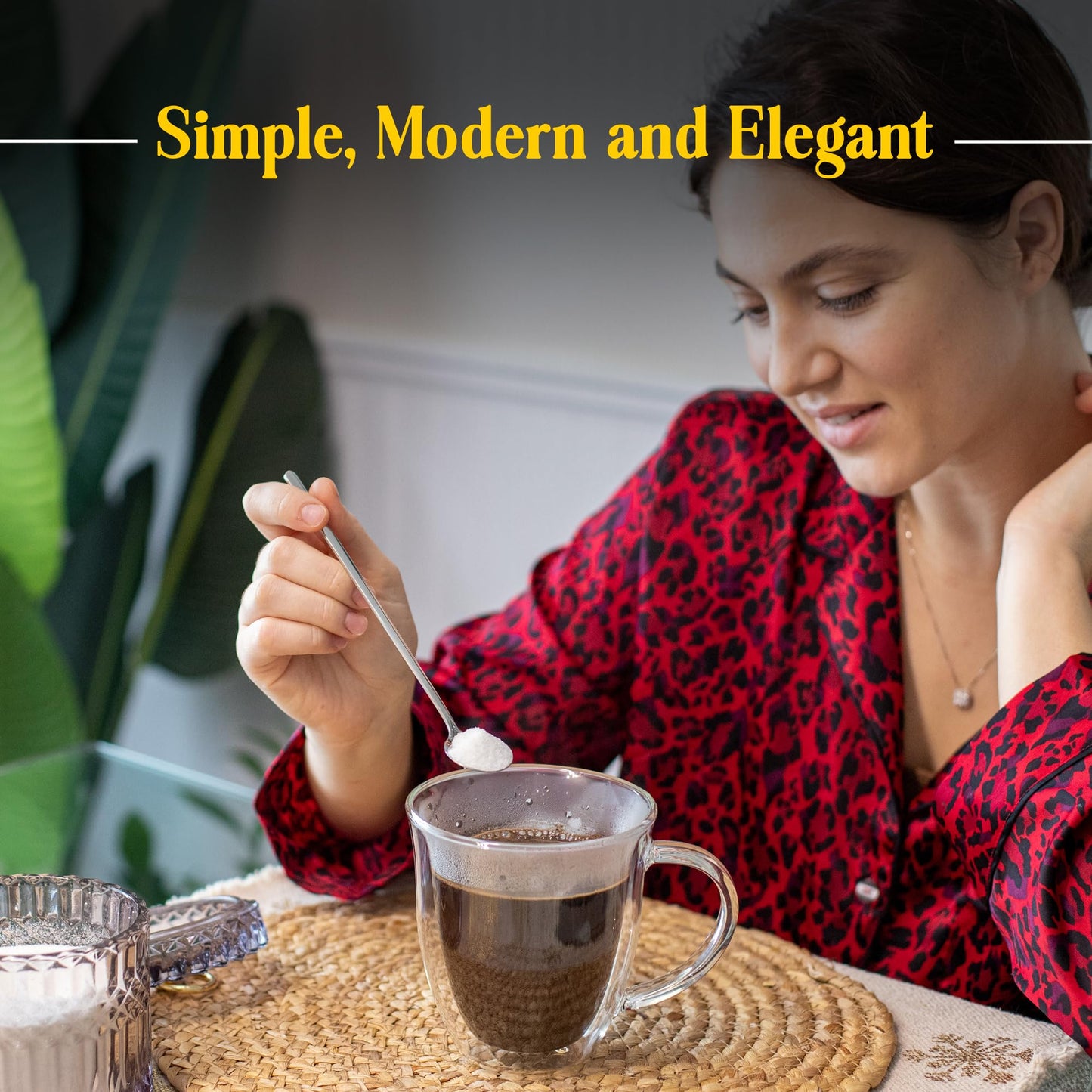 AYL Double Wall Glass Coffee Mugs - 13 oz Insulated Clear Latte Mugs Set of 2, Perfect for Espresso, Cappuccino, Latte, Tea - Elegant Glass Coffee Cups