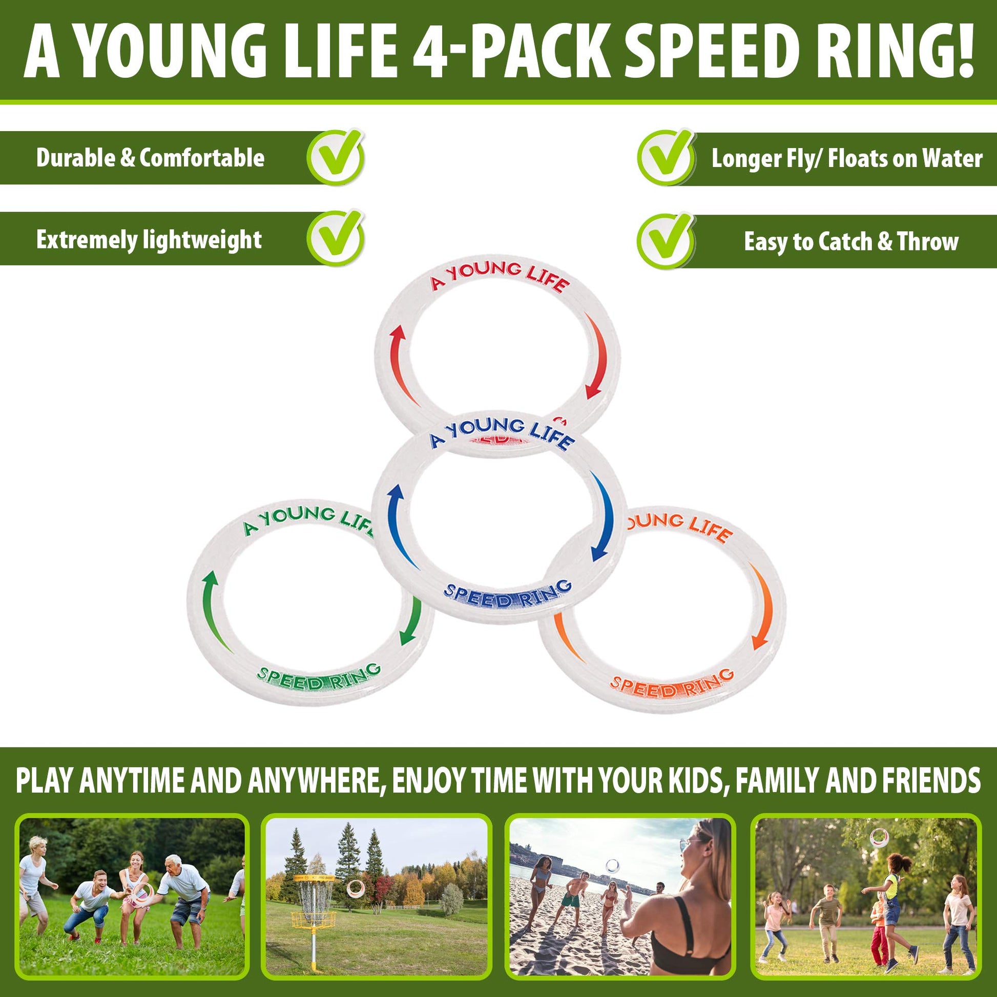 Activ Life Kid's Flying Rings - Safe, Light & Fun Jamaica