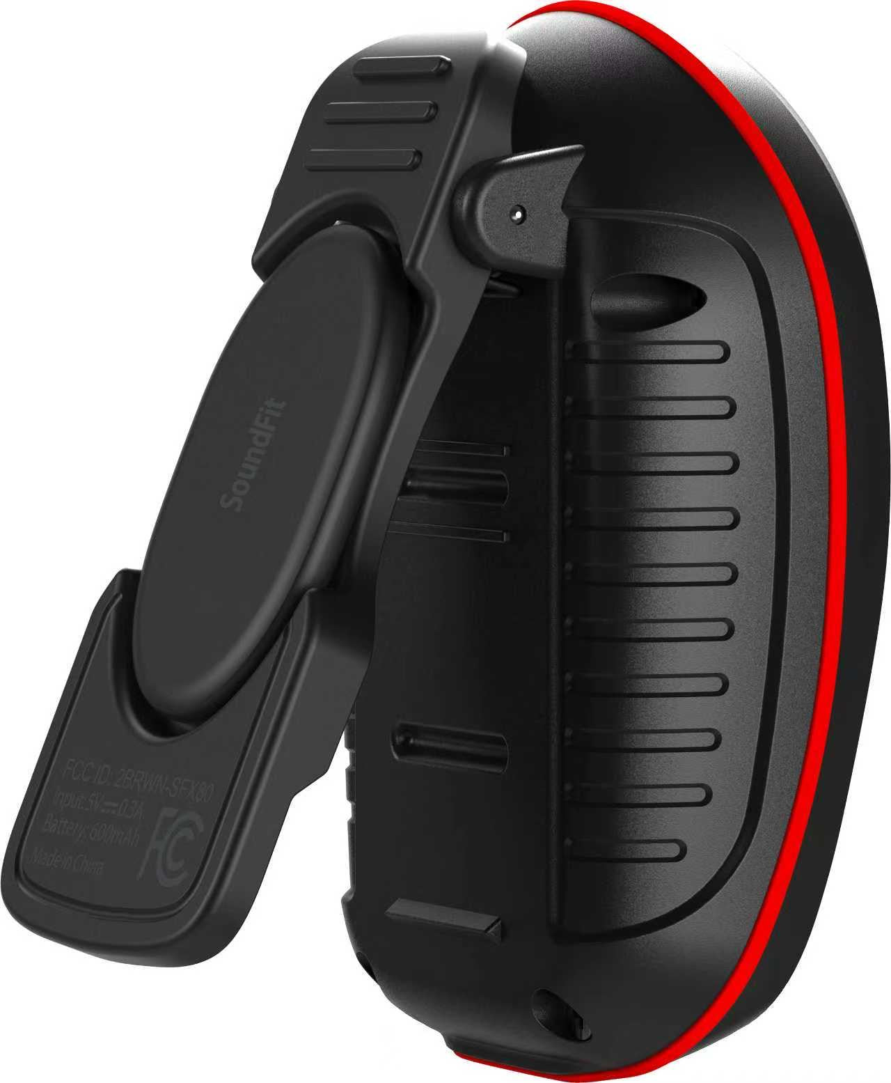 AYL Soundfit Wearable Clip-On Wireless Speaker, with Microphone (Non-Magnetic) Digital Clock Display & Alarm – Portable Water-Resistant Personal Speaker for Work, Outdoors, Hands-Free Music/Calls